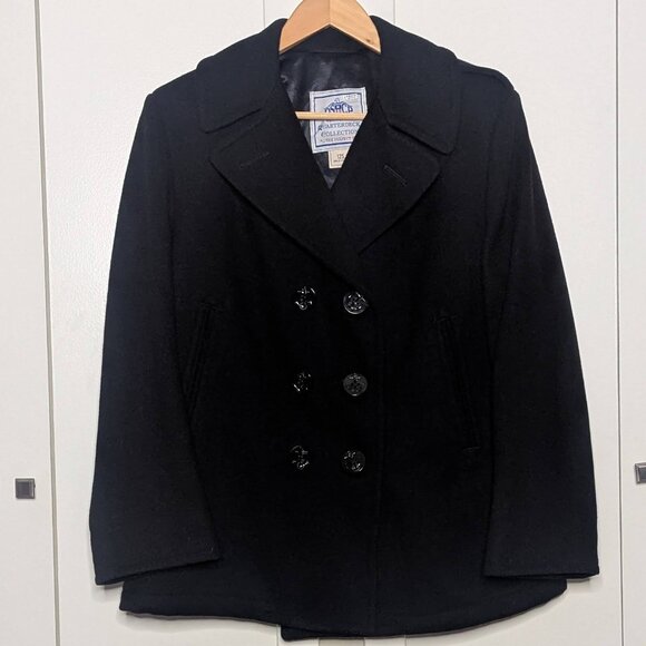 Quarterdeck Collection US Navy Peacoat Size 12S | Black Wool Military Coat - Picture 1 of 5